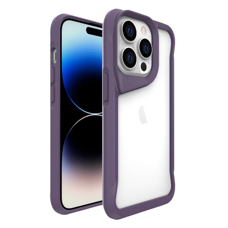 iPhone Uyumlu 14 Pro Kılıf Zore T-Max Kapak-Derin mor