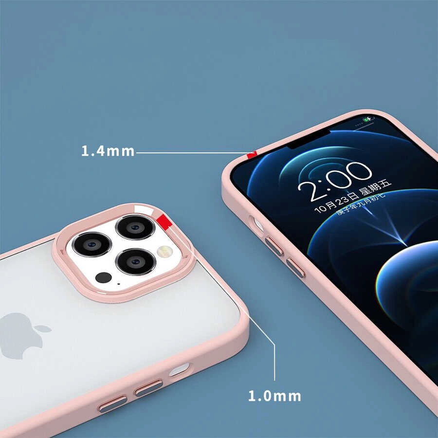 iPhone Uyumlu 14 Pro Kılıf Zore Krom Kapak