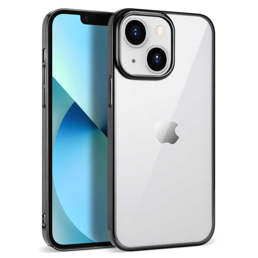 iPhone Uyumlu 14 Plus Kılıf Zore Pixel Kapak-Siyah