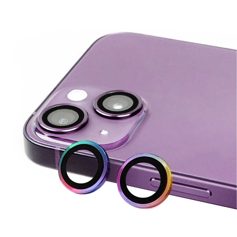 iPhone Uyumlu 14 Plus Zore CL-07 Kamera Lens Koruyucu-Colorful