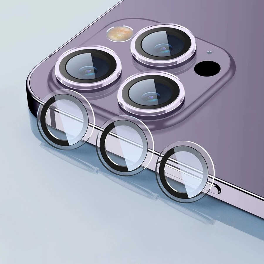 iPhone Uyumlu 14 Pro Max Zore CL-07 Kamera Lens Koruyucu-Renksiz
