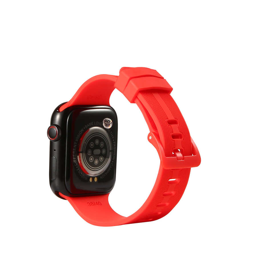 Watch 42mm KRD-23 Silikon Kordon-Kırmızı