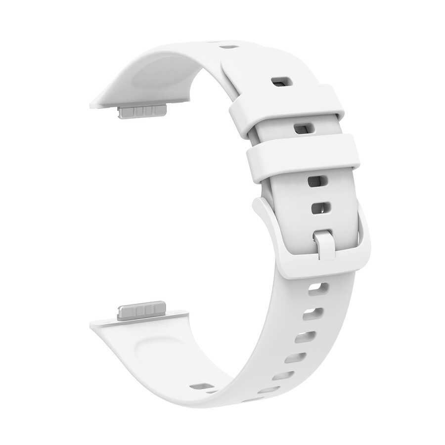 Huawei Uyumlu Watch Fit 2 KRD-43 Silikon Kordon-Beyaz