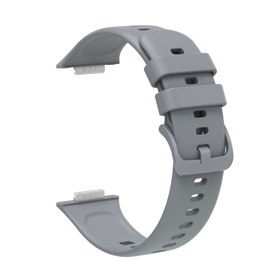 Huawei Uyumlu Watch Fit 2 KRD-43 Silikon Kordon-Gri