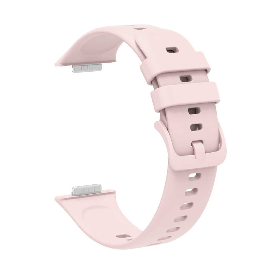 Huawei Uyumlu Watch Fit 2 KRD-43 Silikon Kordon-Pembe