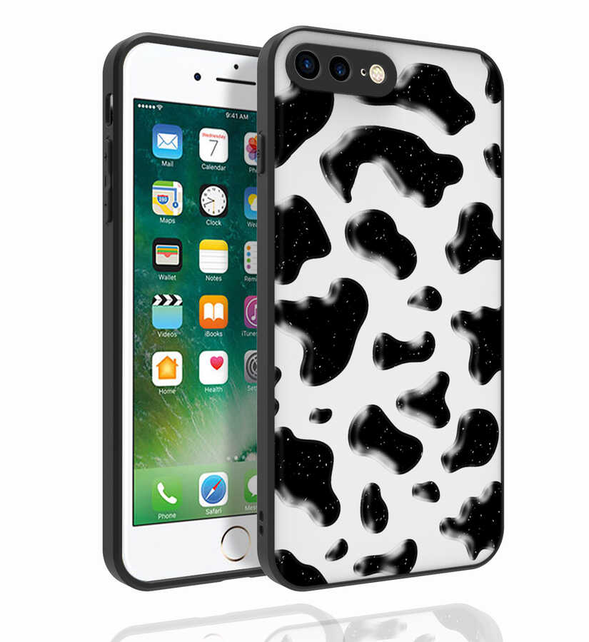 iPhone Uyumlu 7 Plus Kılıf Desenli Kamera Korumalı Parlak Zore Nora Kapak-No2