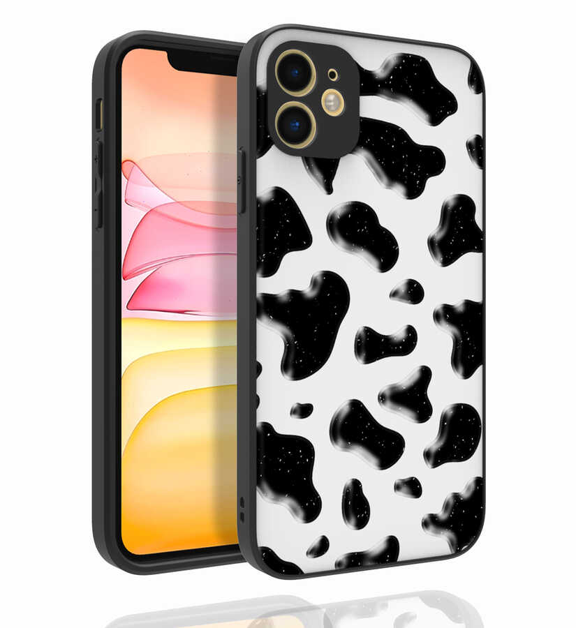iPhone Uyumlu 11 Kılıf Desenli Kamera Korumalı Parlak Zore Nora Kapak-No2