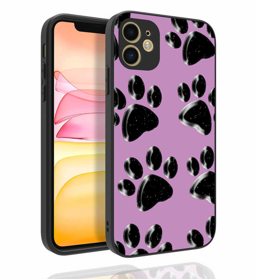 iPhone Uyumlu 11 Kılıf Desenli Kamera Korumalı Parlak Zore Nora Kapak-No3