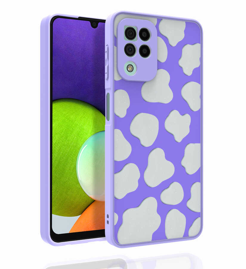 Galaxy Uyumlu M22 Kılıf Desenli Kamera Korumalı Parlak Zore Nora Kapak-No6