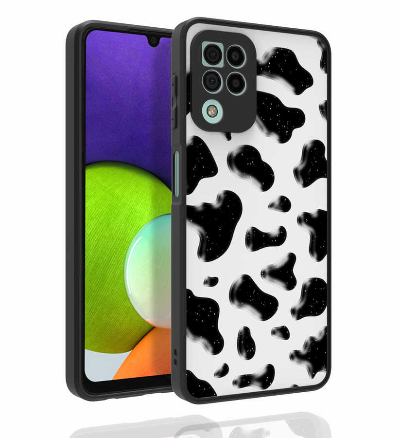 Galaxy Uyumlu M32 Kılıf Desenli Kamera Korumalı Parlak Zore Nora Kapak-No2