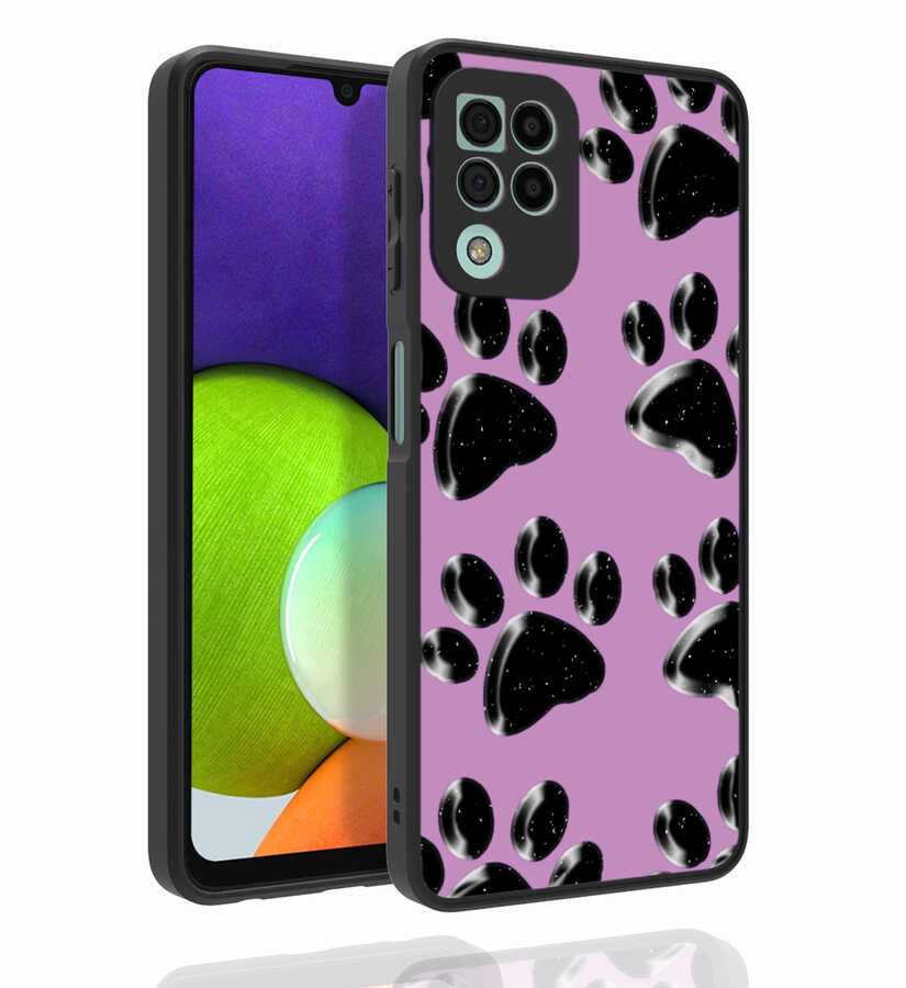 Galaxy Uyumlu M32 Kılıf Desenli Kamera Korumalı Parlak Zore Nora Kapak-No3
