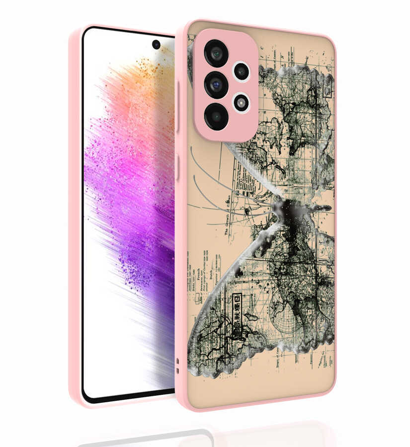 Galaxy Uyumlu A73 Kılıf Desenli Kamera Korumalı Parlak Zore Nora Kapak-No4