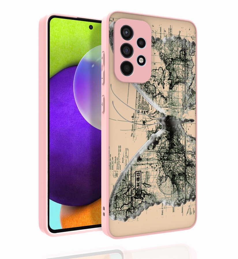 Galaxy Uyumlu A52 Kılıf Desenli Kamera Korumalı Parlak Zore Nora Kapak-No4