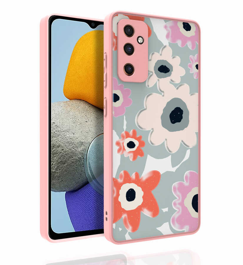 Galaxy Uyumlu M23 Kılıf Desenli Kamera Korumalı Parlak Zore Nora Kapak-No5