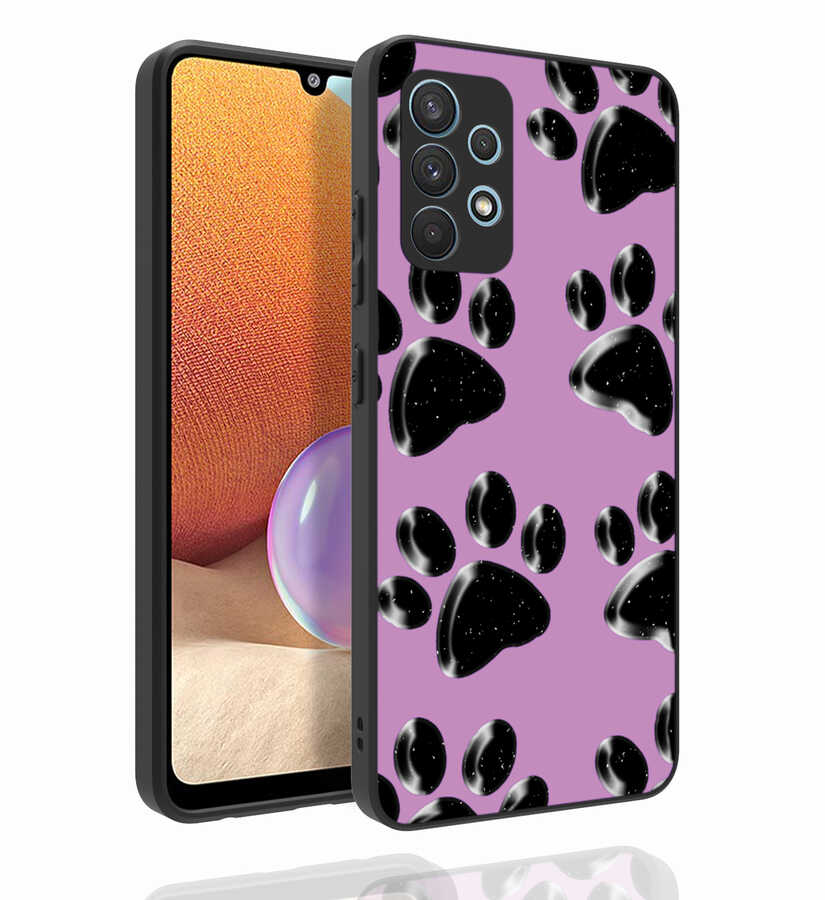 Galaxy Uyumlu A32 4G Kılıf Desenli Kamera Korumalı Parlak Zore Nora Kapak-No3