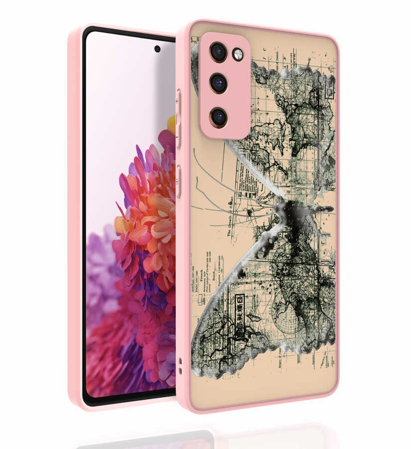 Galaxy Uyumlu S20 FE Kılıf Desenli Kamera Korumalı Parlak Zore Nora Kapak-No4
