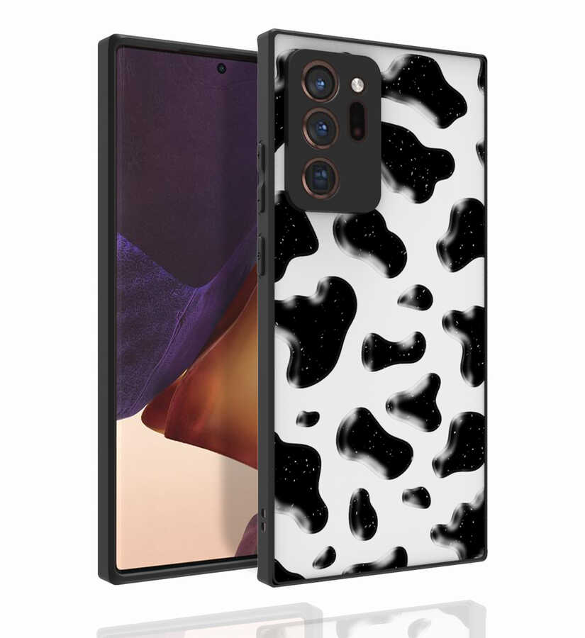 Galaxy Uyumlu Note 20 Ultra Kılıf Desenli Kamera Korumalı Parlak Zore Nora Kapak-No2
