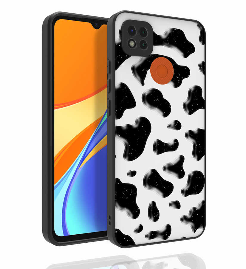 Xiaomi Uyumlu  Redmi 9C Kılıf Desenli Kamera Korumalı Parlak Zore Nora Kapak-No2