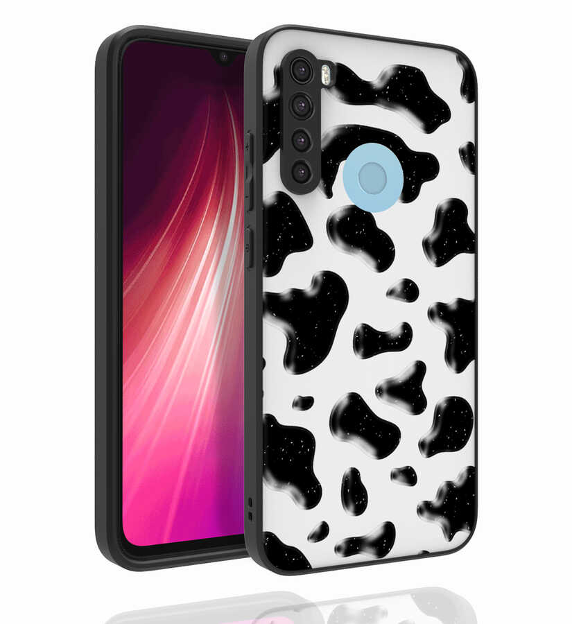 Xiaomi Uyumlu  Redmi Note 8 Kılıf Desenli Kamera Korumalı Parlak Zore Nora Kapak-No2