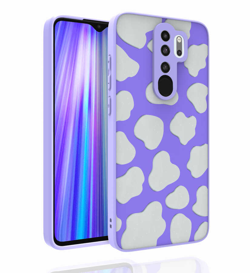Xiaomi Uyumlu  Redmi Note 8 Pro Kılıf Desenli Kamera Korumalı Parlak Zore Nora Kapak-No6