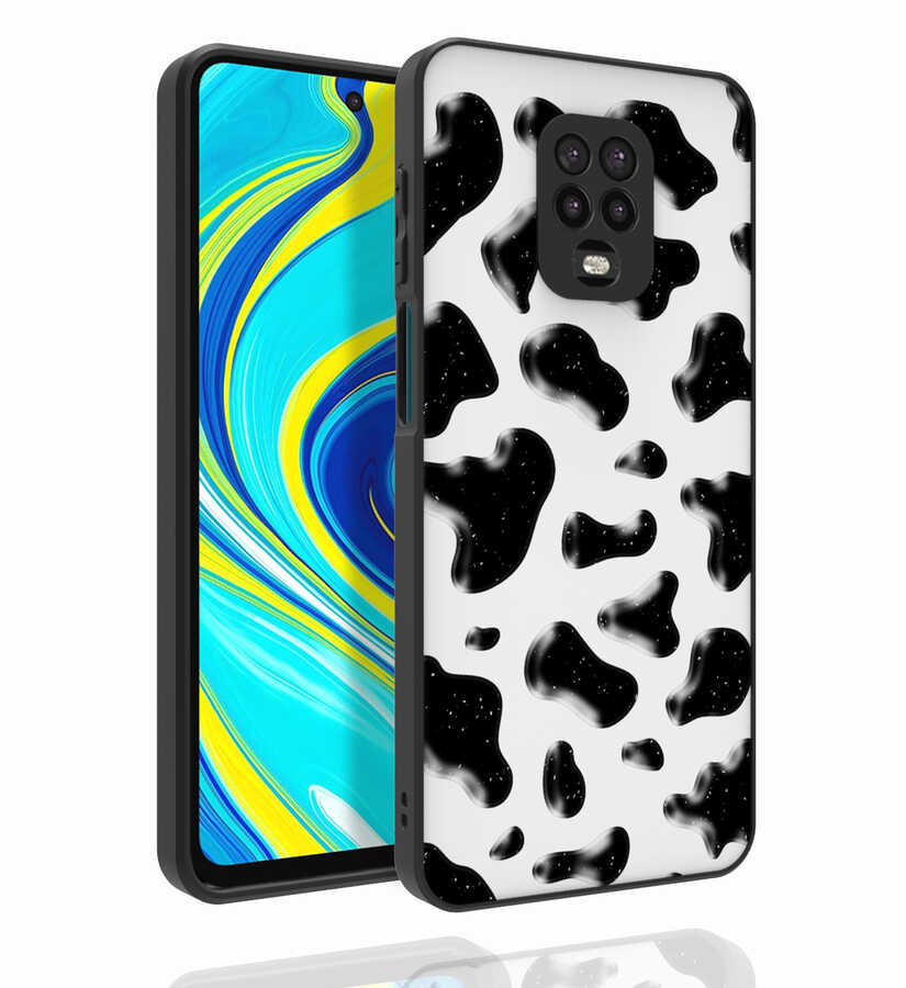 Xiaomi Uyumlu  Redmi Note 9 Pro Kılıf Desenli Kamera Korumalı Parlak Zore Nora Kapak-No2