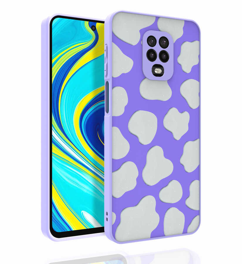 Xiaomi Uyumlu  Redmi Note 9 Pro Kılıf Desenli Kamera Korumalı Parlak Zore Nora Kapak-No6