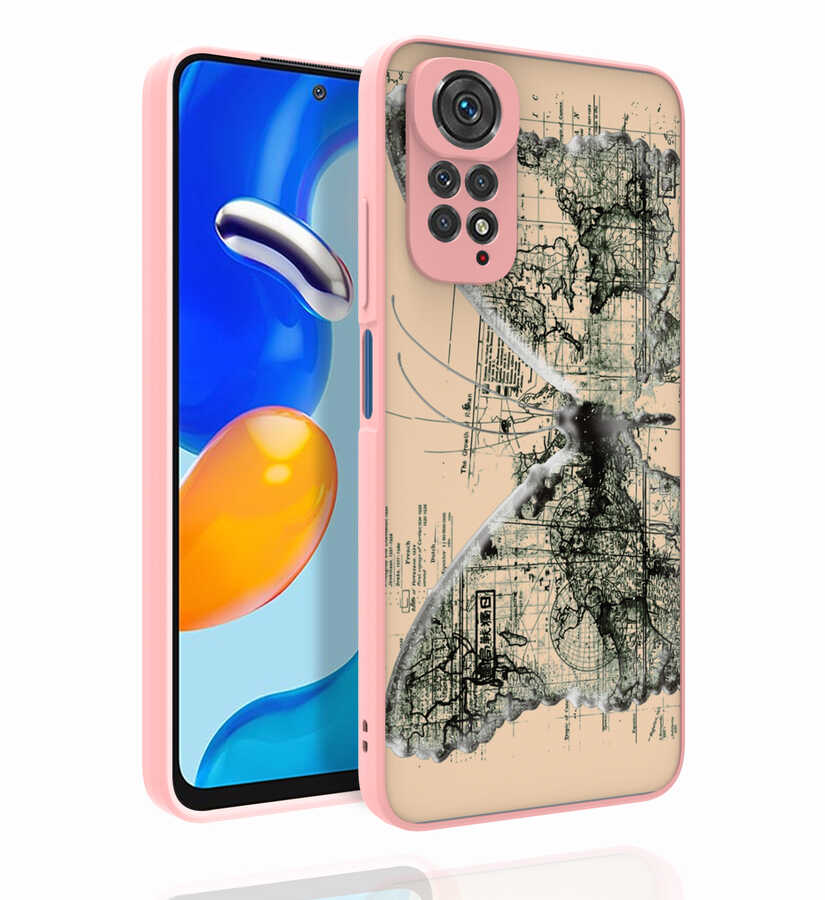 Xiaomi Uyumlu  Redmi Note 11 Global Kılıf Desenli Kamera Korumalı Parlak Zore Nora Kapak-No4