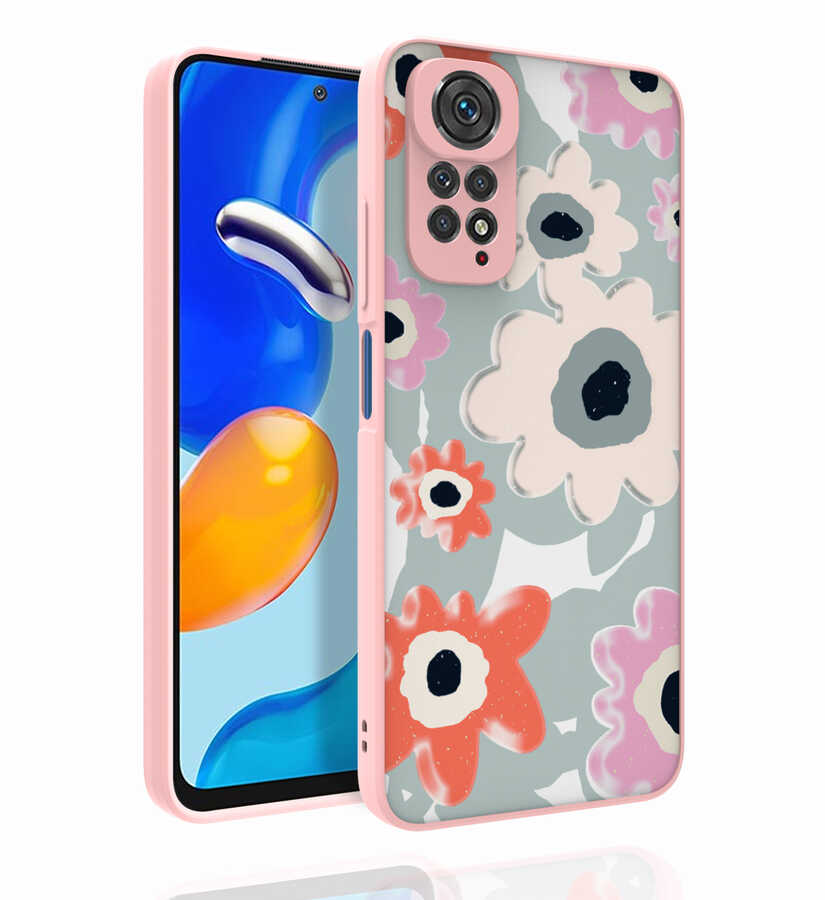 Xiaomi Uyumlu  Redmi Note 11S Global Kılıf Desenli Kamera Korumalı Parlak Zore Nora Kapak-No5