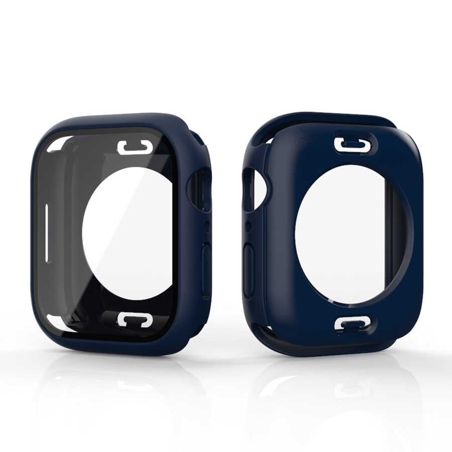 Watch 40mm 360 Derece Korumalı Kasa ve Ekran Koruyucu Zore Watch Gard 12-Lacivert