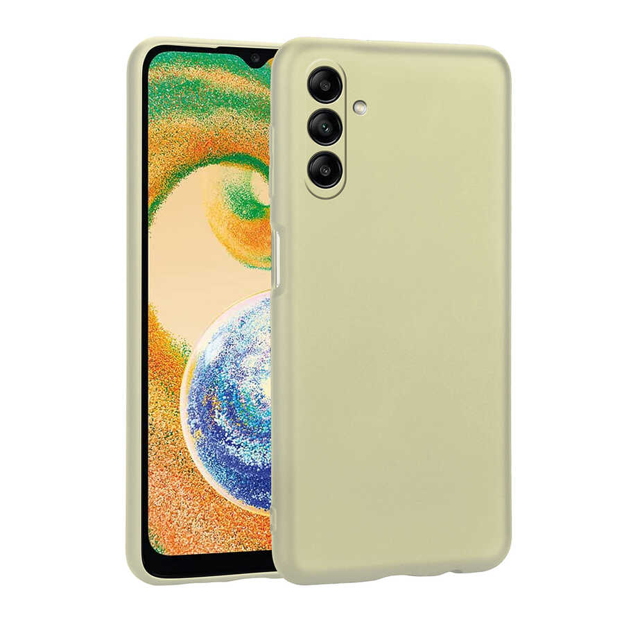 Galaxy Uyumlu A04S Kılıf Zore Premier Silikon Kapak-Gold