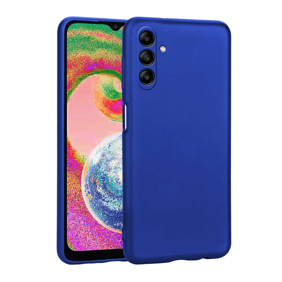 Galaxy Uyumlu A04S Kılıf Zore Premier Silikon Kapak-Saks mavi