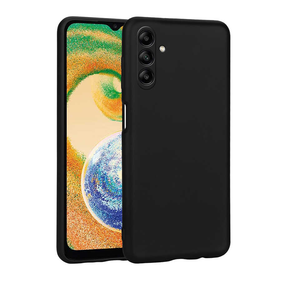 Galaxy Uyumlu A04S Kılıf Zore Premier Silikon Kapak-Siyah