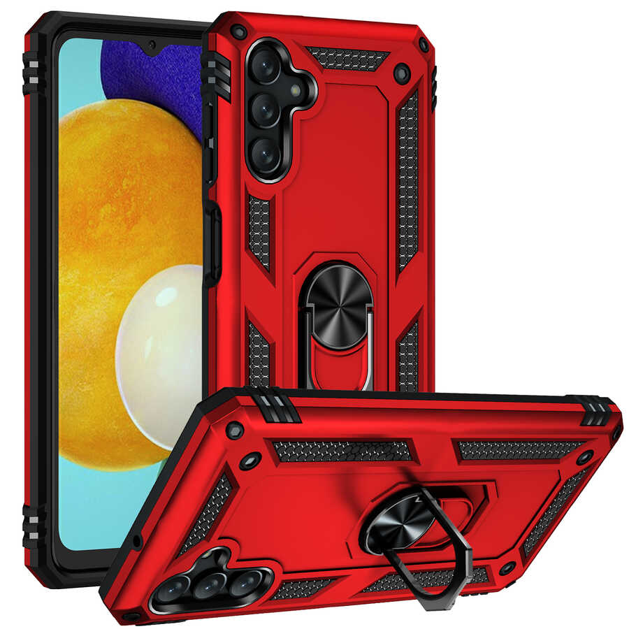 Galaxy Uyumlu A04S Kılıf Zore Vega Kapak-Kırmızı