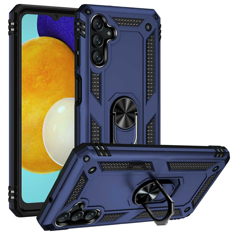 Galaxy Uyumlu A04S Kılıf Zore Vega Kapak-Mavi