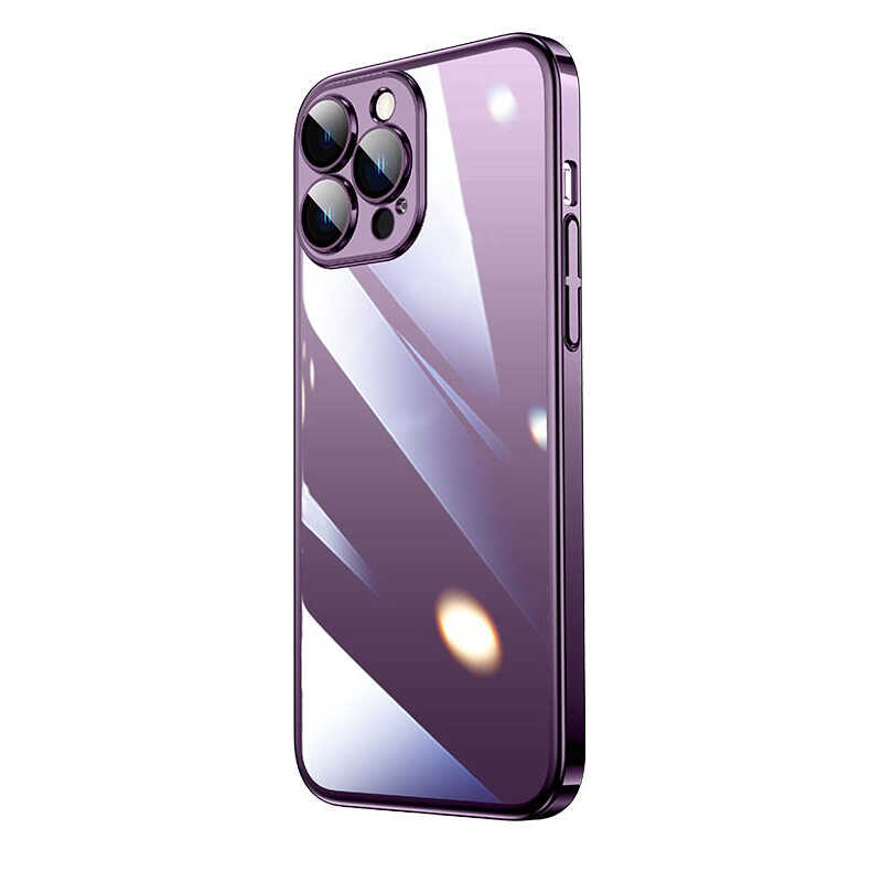iPhone Uyumlu 14 Pro Max Kılıf Sert PC Renkli Çerçeveli Zore Riksos Kapak
