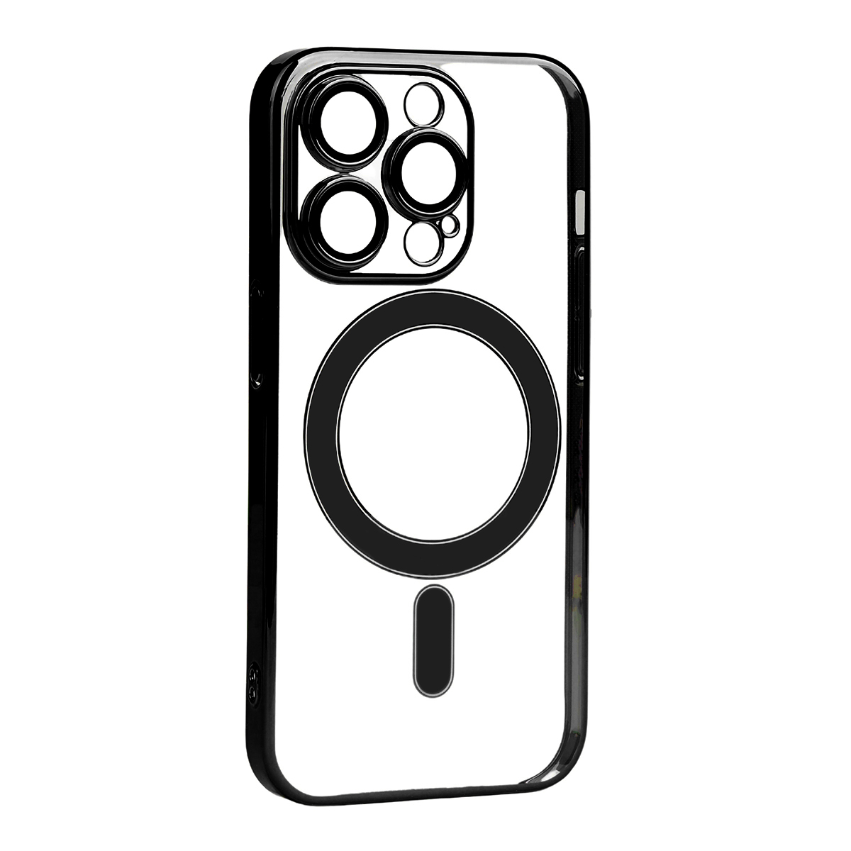 iPhone Uyumlu 14 Pro Kılıf Kamera Korumalı M-safe Sert PC Zore Porto Kapak-Siyah
