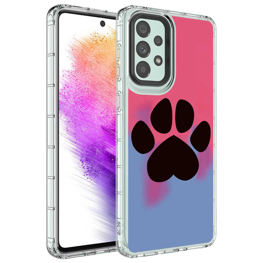 Galaxy Uyumlu A13 4G Kılıf Kamera Korumalı Renkli Desenli Sert Silikon Zore Korn Kapak-No14
