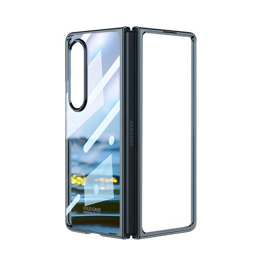 Galaxy Uyumlu Z Fold 4 Kılıf Zore Full Camlı Kıpta Kapak