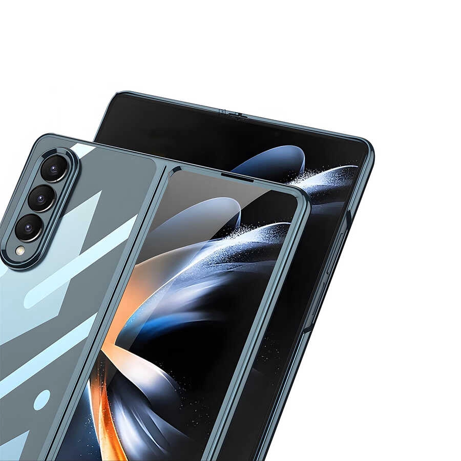Galaxy Uyumlu Z Fold 4 Kılıf Zore Full Camlı Kıpta Kapak