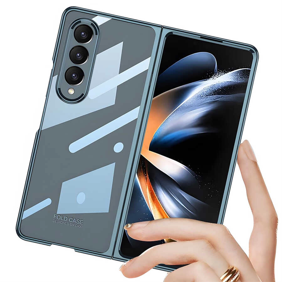 Galaxy Uyumlu Z Fold 4 Kılıf Zore Full Camlı Kıpta Kapak