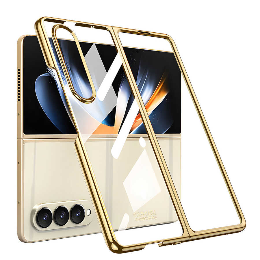 Galaxy Uyumlu Z Fold 4 Kılıf Zore Full Camlı Kıpta Kapak