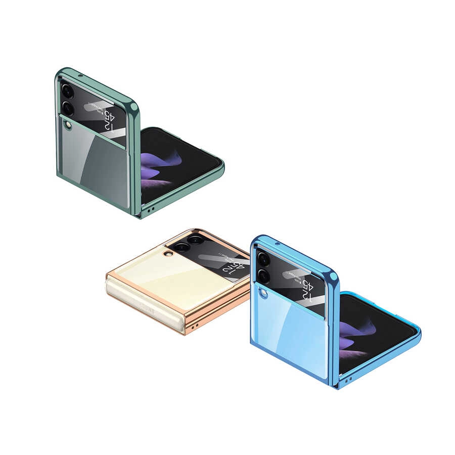 Galaxy Uyumlu Z Flip 4 Kılıf Zore Kıpta Lensli Kapak
