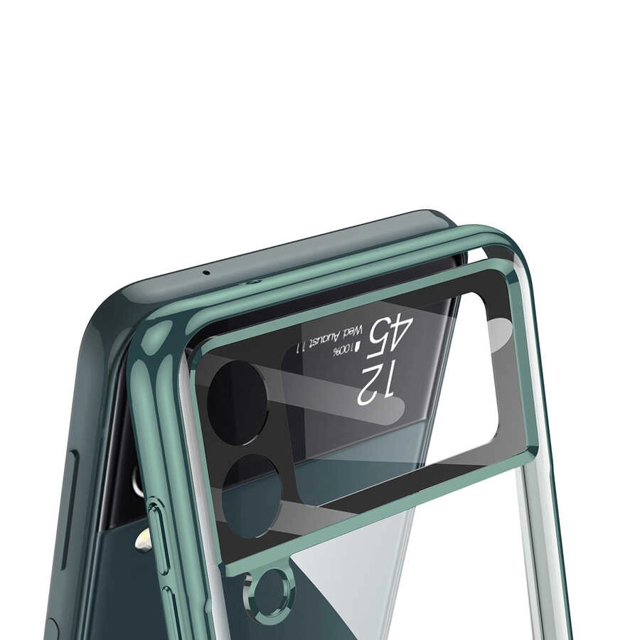 Galaxy Uyumlu Z Flip 4 Kılıf Zore Kıpta Lensli Kapak