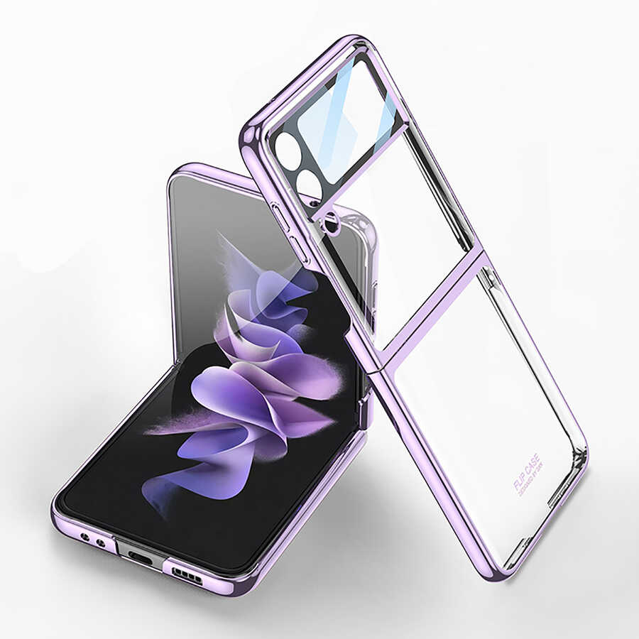 Galaxy Uyumlu Z Flip 4 Kılıf Zore Kıpta Lensli Kapak