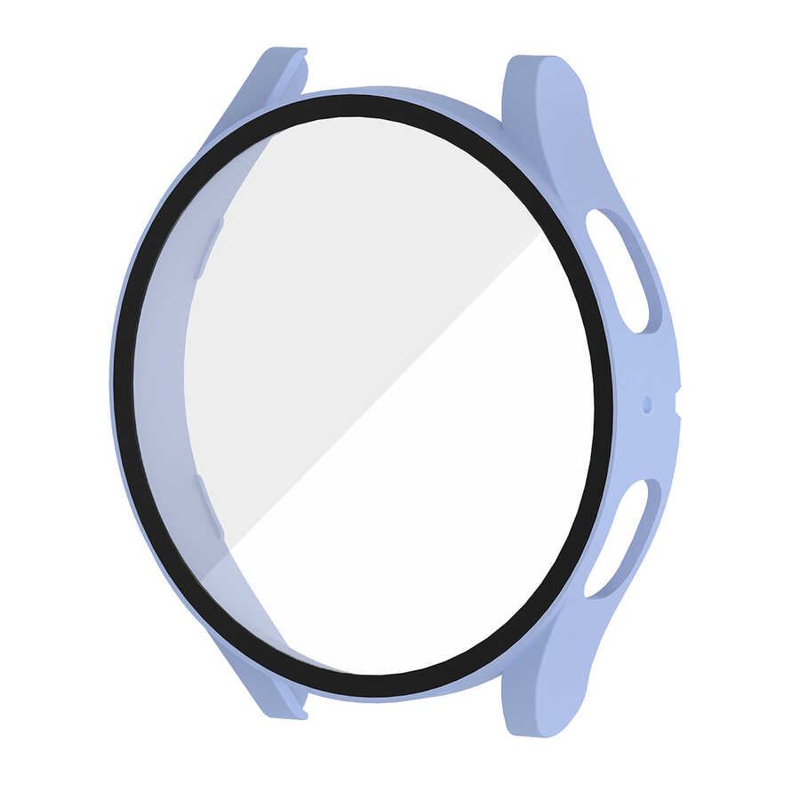 Galaxy Uyumlu Watch 5 44mm Sert PC Kasa ve Ekran Koruyucu Zore Watch Gard 14-Mavi açık