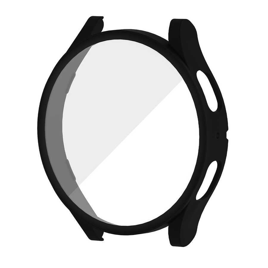 Galaxy Uyumlu Watch 5 44mm Sert PC Kasa ve Ekran Koruyucu Zore Watch Gard 14-Siyah
