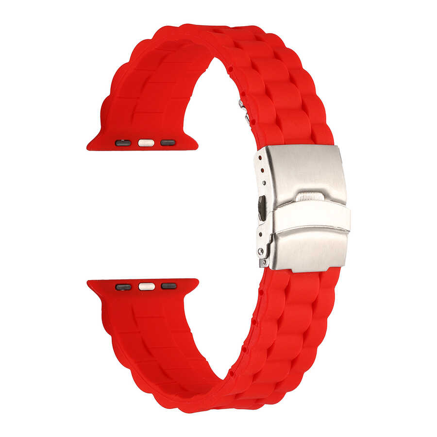 Watch 40mm KRD-72 Silikon Kordon-Kırmızı