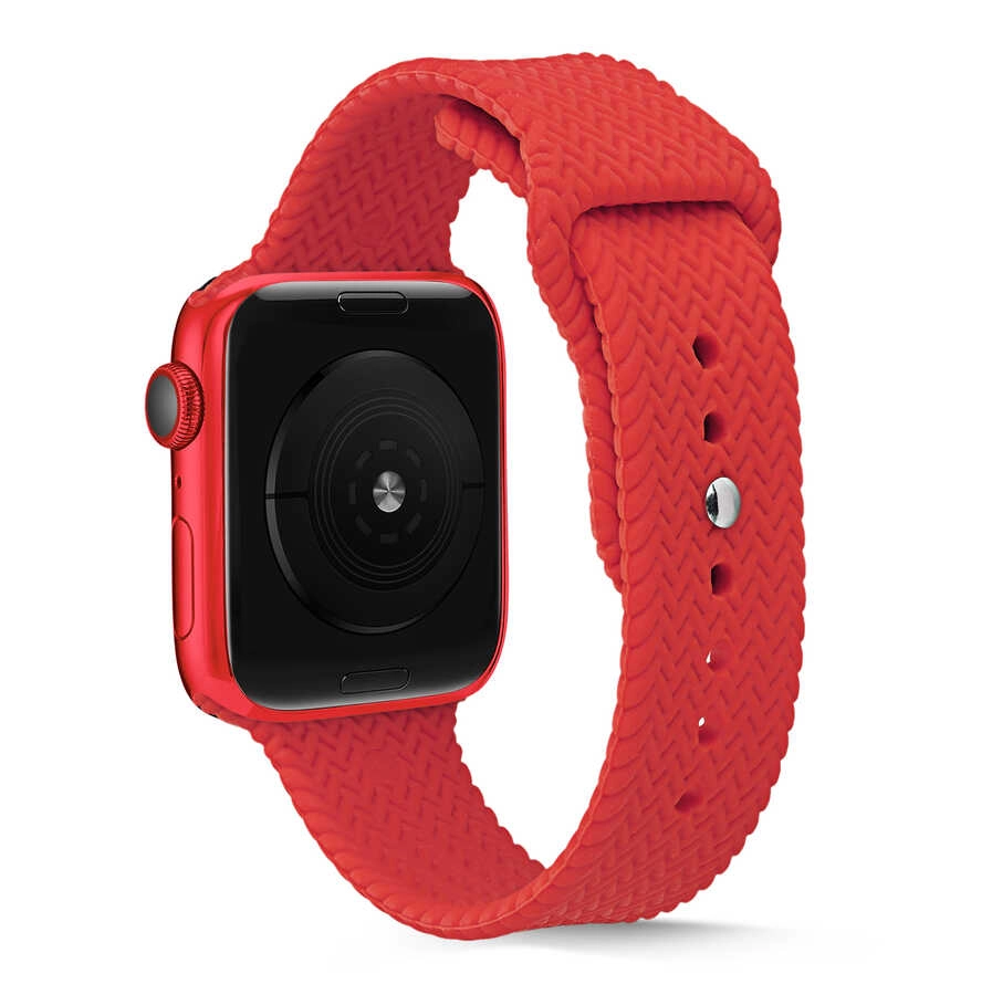 Apple Watch Ultra 49mm Kordon KRD-37 Silikon Strap Kayış-Gri
