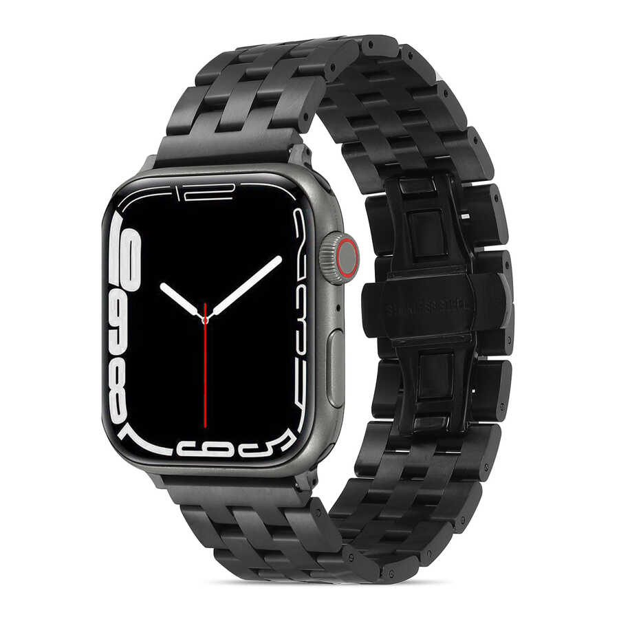 Watch Ultra 49mm Kordon KRD-20 Metal Strap Kayış-Siyah
