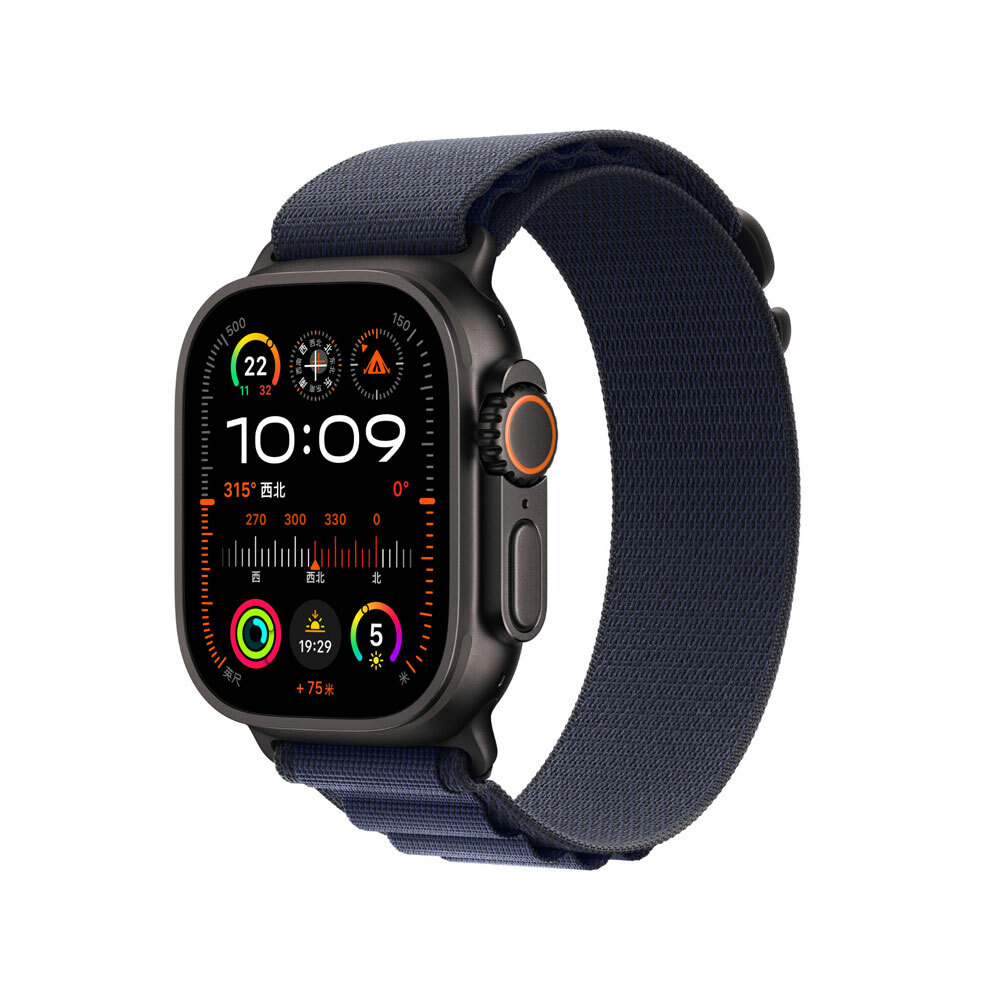 Watch Ultra 49mm Zore KRD-74 Hasır Kordon-Siyah-mavi